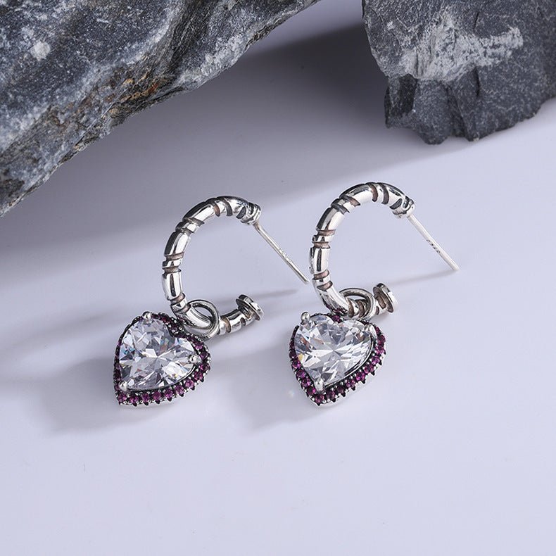 Boucles D'oreilles Diane - Argent Sterling 925 et Zircons - Maria B.