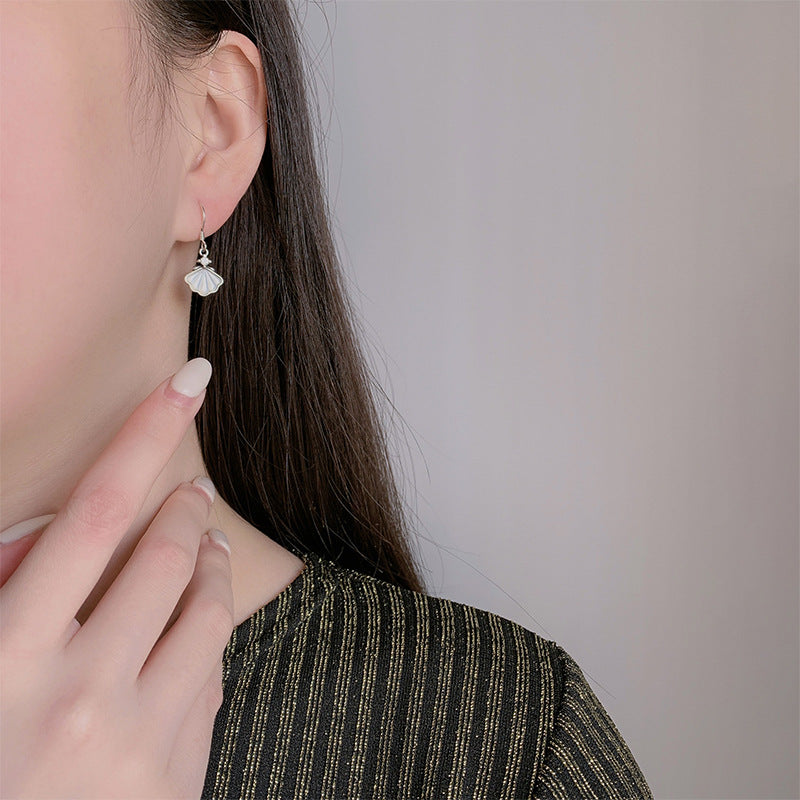 Un Shell Sterling Argent 925 Boucles D'oreilles Femmes Boucles D'oreilles Clip Oreille - Maria B.