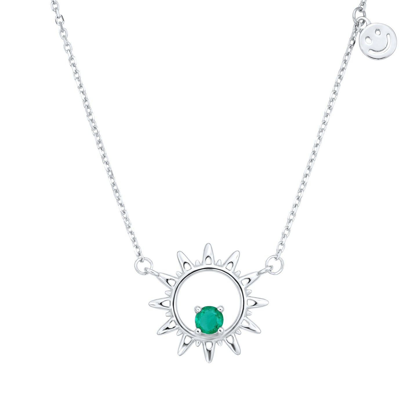 Women's Personality Collar Chain Round Temperament Emerald Necklace - Maria B.