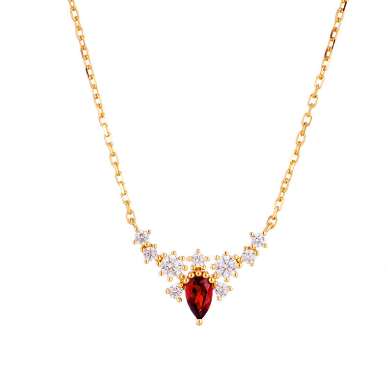 Collier avancé de grenade rouge - Maria B.