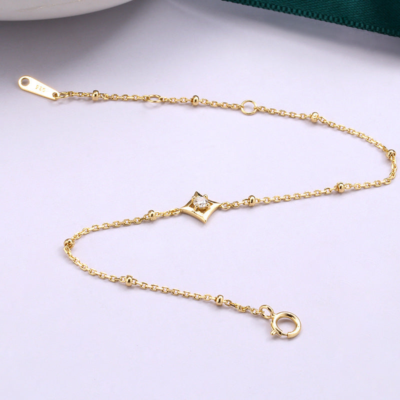 Simple polyvalent perle chaîne diamant Bracelet fille - Maria B.
