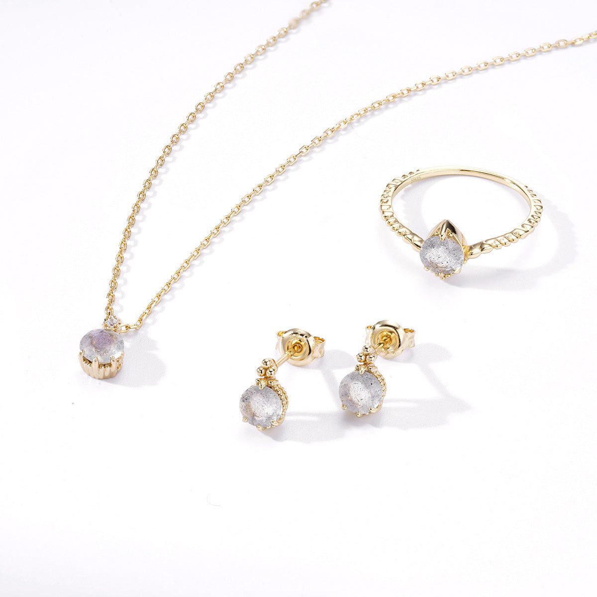 Natural Elongated Stone Earrings For Women - Maria B.