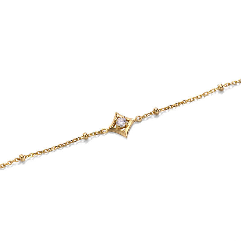 Simple polyvalent perle chaîne diamant Bracelet fille - Maria B.