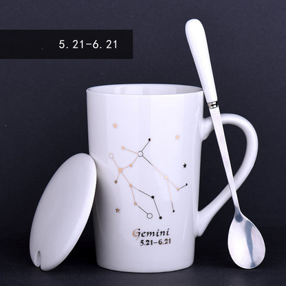 Mug à thé Zénith - Porcelaine, Plaqué Or, 600ml