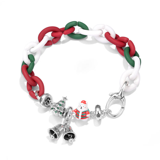 Bracelet X Factor Noël Série Ours Blanc - Argent S925