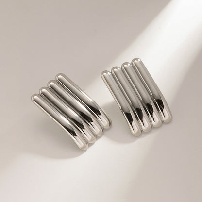 Boucles d'oreilles Simi - Acier Inoxydable plaqué Or 18k