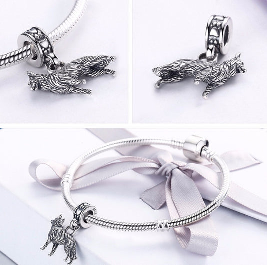 Charm pendant Chien - Argent S925