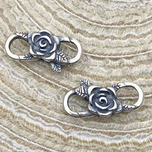 Fermoir Mousqueton Rose - Argent S925