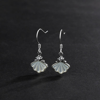 Un Shell Sterling Argent 925 Boucles D'oreilles Femmes Boucles D'oreilles Clip Oreille - Maria B.