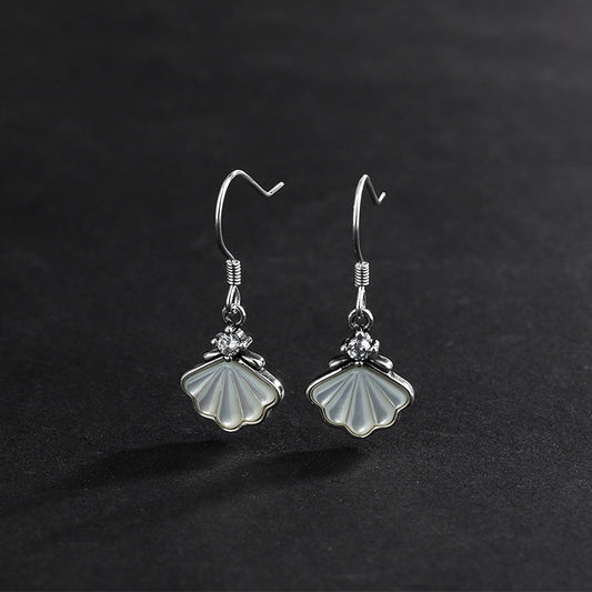 Un Shell Sterling Argent 925 Boucles D'oreilles Femmes Boucles D'oreilles Clip Oreille - Maria B.