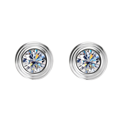 Boucles d’oreilles ÉCLAT ÉTERNEL - Diamant moissanite & Argent 925 millième