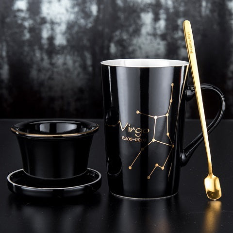 Mug à thé Zénith - Porcelaine, Plaqué Or, 600ml