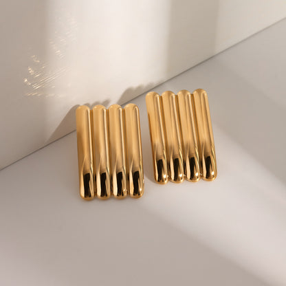 Boucles d'oreilles Simi - Acier Inoxydable plaqué Or 18k