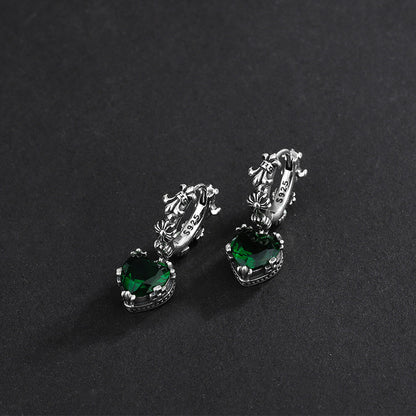 Le cru a Affligé la S925 Sterling Argent Coloré Amour Iris Boucles D'oreilles - Maria B.