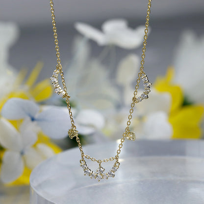 Collier argent S925 creux en Zircon or 14k plaqué argent S925 - Maria B.