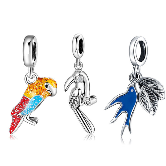Charms pendants thème Oiseaux - Argent S925
