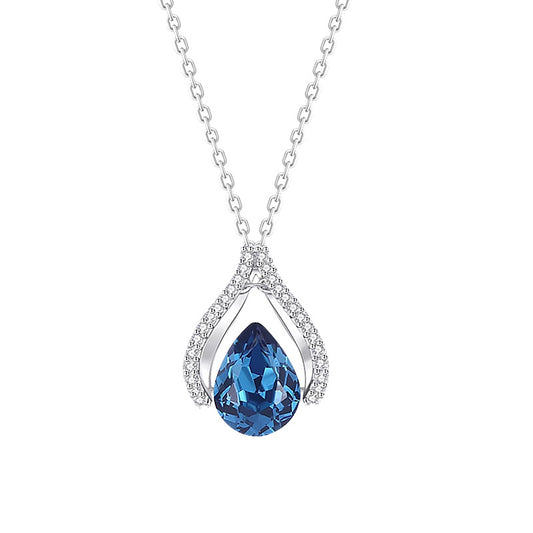 Collier Coeur d'Océan - Argent sterling 925 et Zircons
