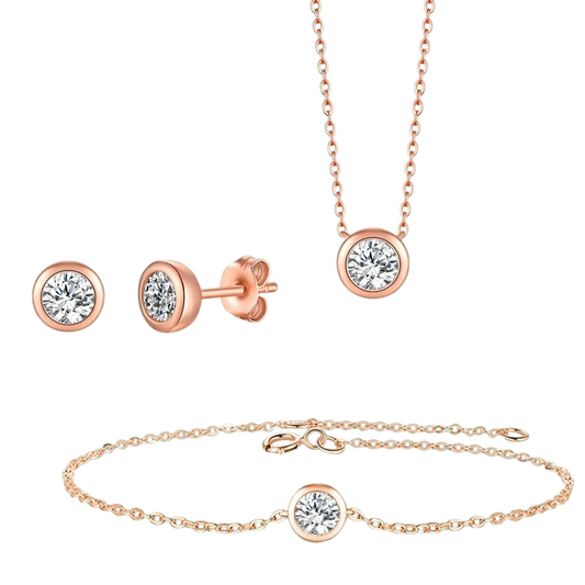 Set de bijoux ÉCLAT ÉTERNEL - Diamant moissanite & Argent 925 millième