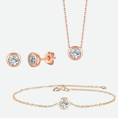 Set de bijoux ÉCLAT ÉTERNEL - Diamant moissanite & Argent 925 millième