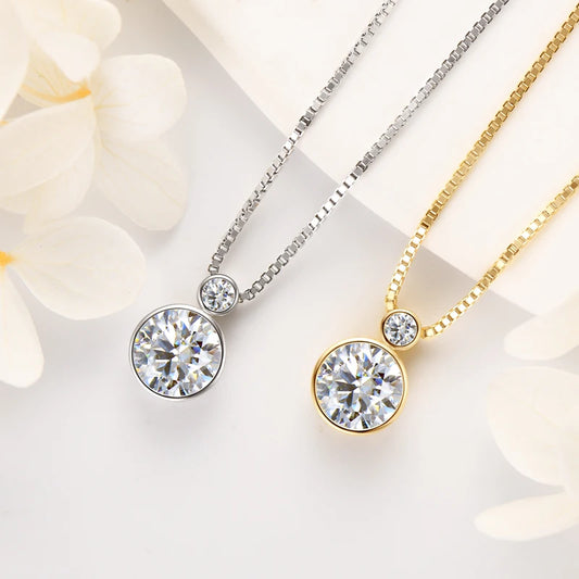 Collier ÉCLAT ÉTERNEL - Diamant moissanite & Argent 925 millième