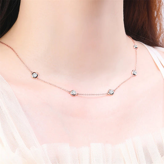 Collier ÉCLAT ÉTERNEL - Diamant moissanite & Argent 925 millième