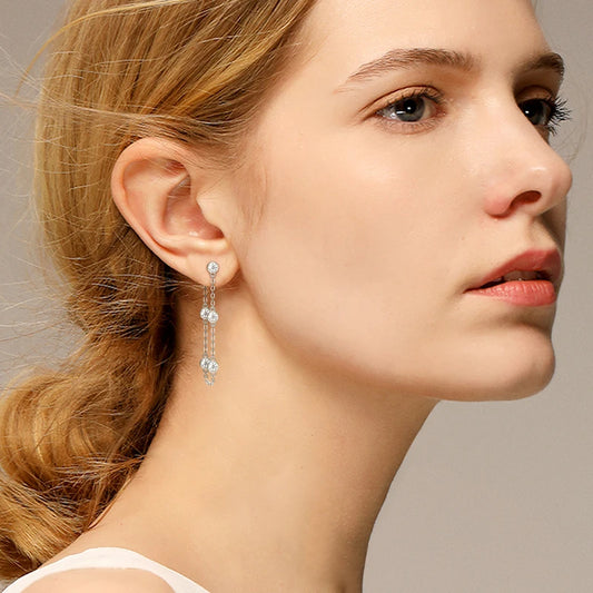 Boucles d’oreilles ÉCLAT ÉTERNEL - Diamant moissanite & Argent 925 millième