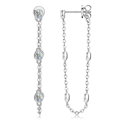 Boucles d’oreilles ÉCLAT ÉTERNEL - Diamant moissanite & Argent 925 millième