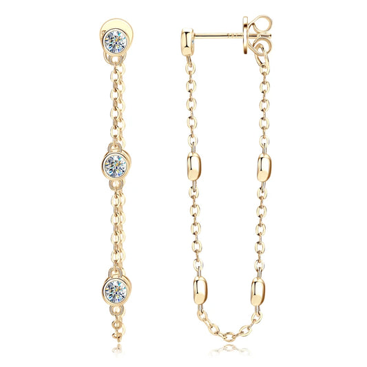 Boucles d’oreilles ÉCLAT ÉTERNEL - Diamant moissanite & Argent 925 millième