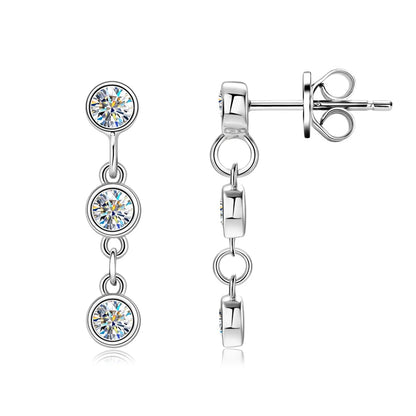 Boucles d’oreilles ÉCLAT ÉTERNEL - Diamant moissanite & Argent 925 millième