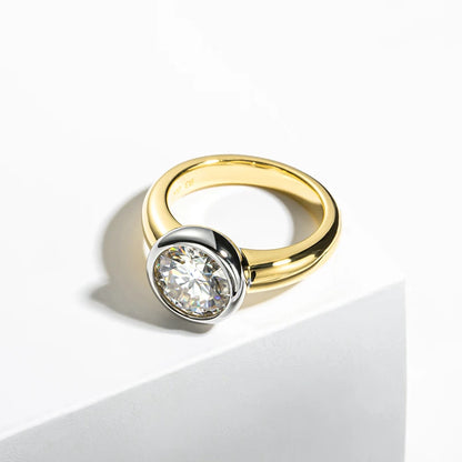 Bague ÉCLAT ÉTERNEL - Diamant moissanite 3 Carats en Or Jaune