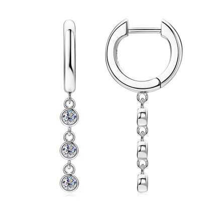 Boucles d’oreilles ÉCLAT ÉTERNEL - Diamant moissanite & Argent 925 millième