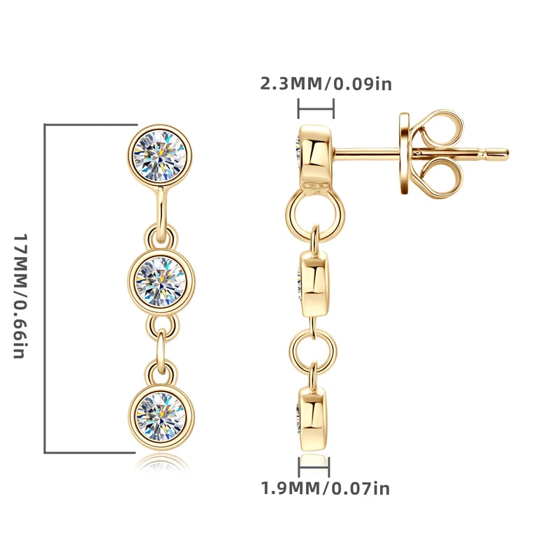 Boucles d’oreilles ÉCLAT ÉTERNEL - Diamant moissanite & Argent 925 millième