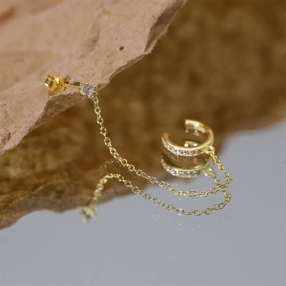 Ear Cuff ÉCLAT ÉTERNEL - Zircon cubique & Argent 925 millième