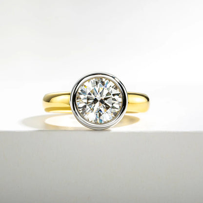 Bague ÉCLAT ÉTERNEL - Diamant moissanite 3 Carats en Or Jaune