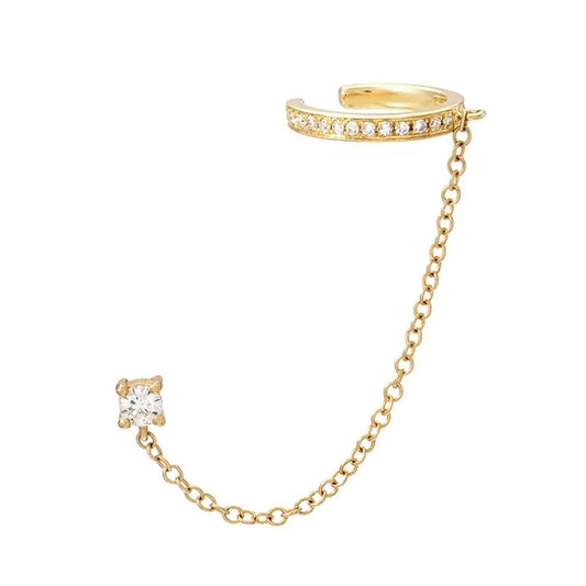 Ear Cuff ÉCLAT ÉTERNEL - Zircon cubique & Argent 925 millième