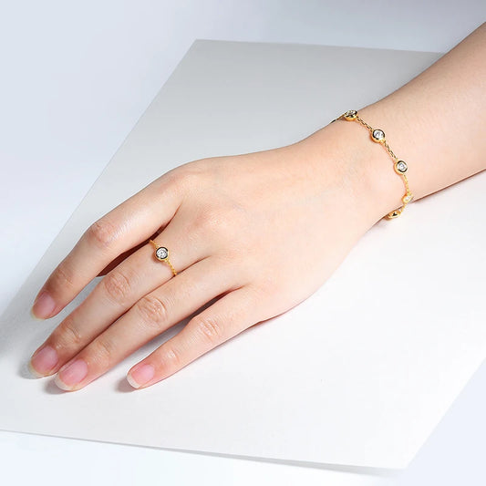Bracelet ÉCLAT ÉTERNEL - Diamant moissanite & Argent 925 millième