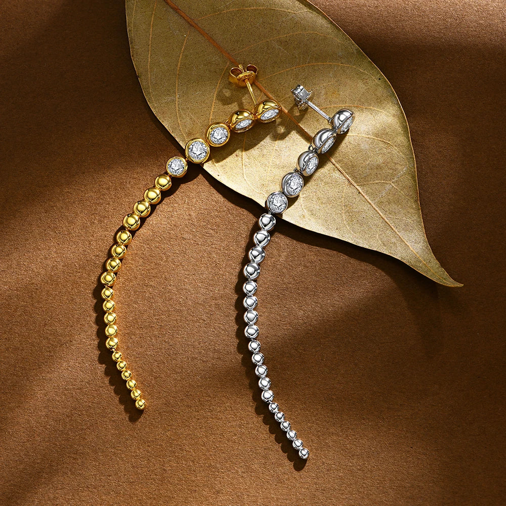 Boucles d’oreilles ÉCLAT ÉTERNEL - Diamant moissanite & Argent 925 millième