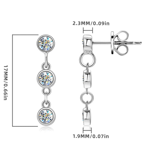 Boucles d’oreilles ÉCLAT ÉTERNEL - Diamant moissanite & Argent 925 millième