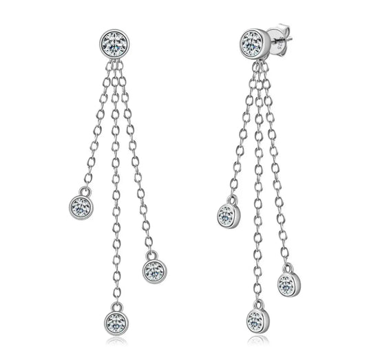 Boucles d’oreilles ÉCLAT ÉTERNEL - Diamant moissanite & Argent 925 millième