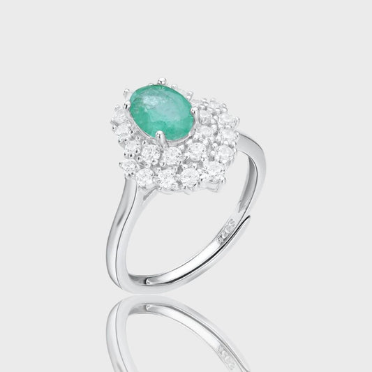 Bague Hécate - Émeraude et Argent Sterling 925
