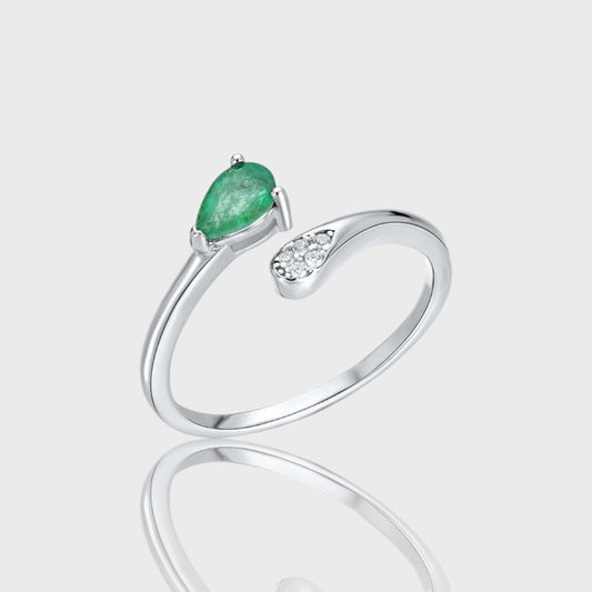 Bague Lola - Émeraude et Argent Sterling 925