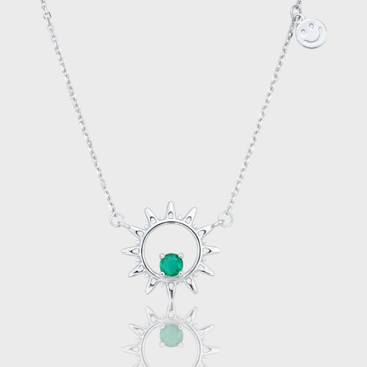 Collier Euphrosyne - Émeraude Argent Sterling 925
