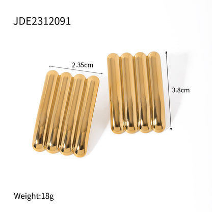 Boucles d'oreilles Simi - Acier Inoxydable plaqué Or 18k
