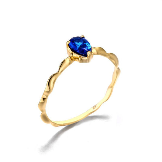 Bague Alya - Argent Sterling 925 plaqué Or et Zircons - Maria B.