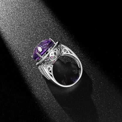 Bague Amy - Argent Sterling 925 Améthyste 20ct et Cristal - Maria B.