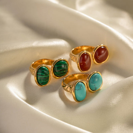 Bague Apolline - Acier inoxydable Plaqué Or et Perle Naturelle - Maria B.