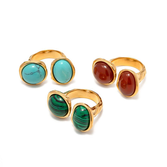 Bague Apolline - Acier inoxydable Plaqué Or et Perle Naturelle - Maria B.