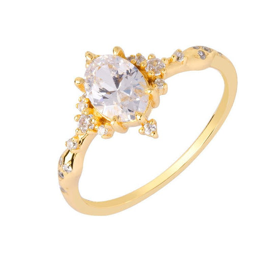 Bague Drop - Argent Sterling 925 plaqué or 14k - Maria B.
