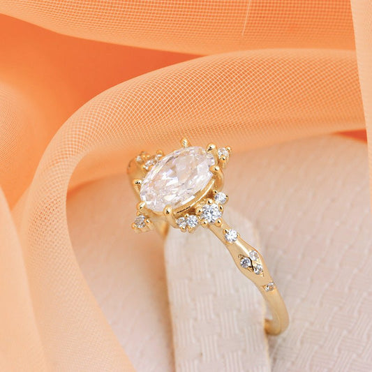 Bague Drop - Argent Sterling 925 plaqué or 14k - Maria B.