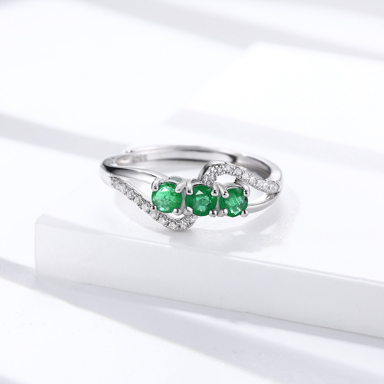 Bague Esmeralda - Émeraude Argent Sterling 925 - Maria B.